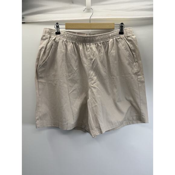 White Stag Pants - White Stag Women XL Beige Pull On Shorts Elastic Waist Casual Cotton NWOT Flawed